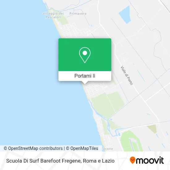 Mappa Scuola Di Surf Barefoot Fregene