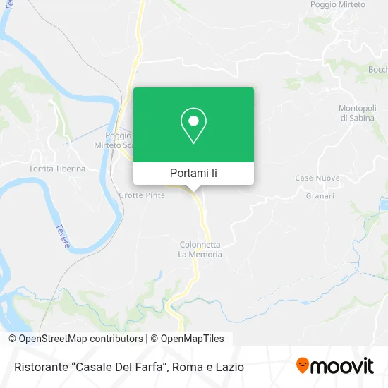 Mappa Ristorante “Casale Del Farfa”