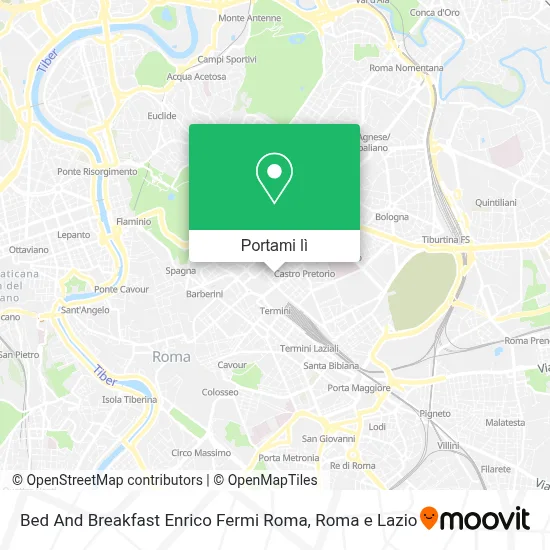 Mappa Bed And Breakfast Enrico Fermi Roma