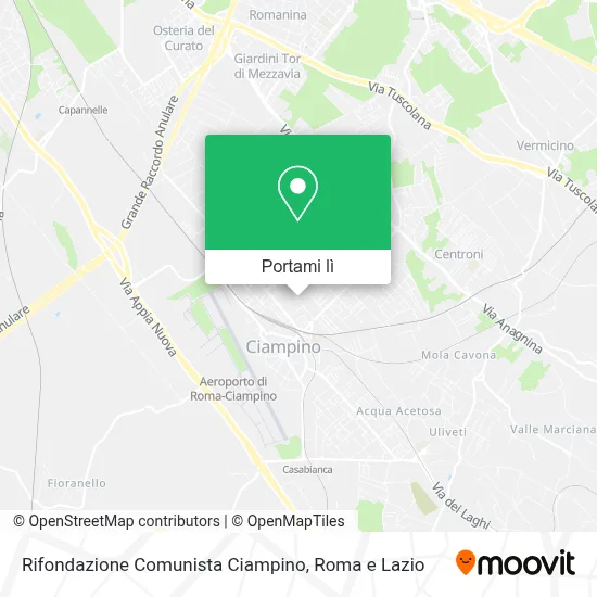 Mappa Rifondazione Comunista Ciampino