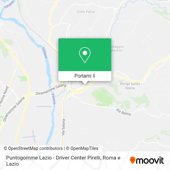 Mappa Puntogomme Lazio - Driver Center Pirelli