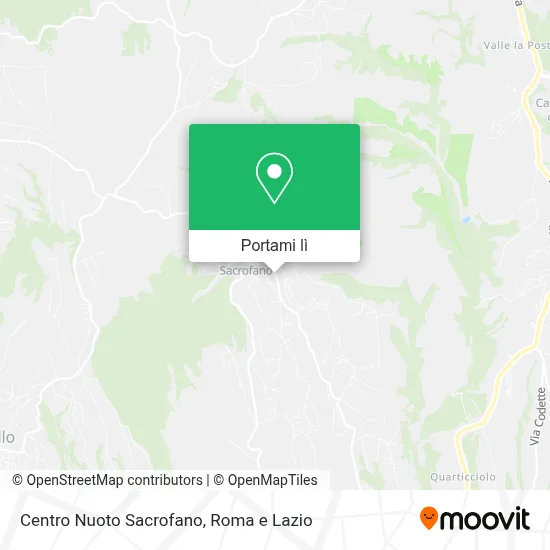 Mappa Centro Nuoto Sacrofano
