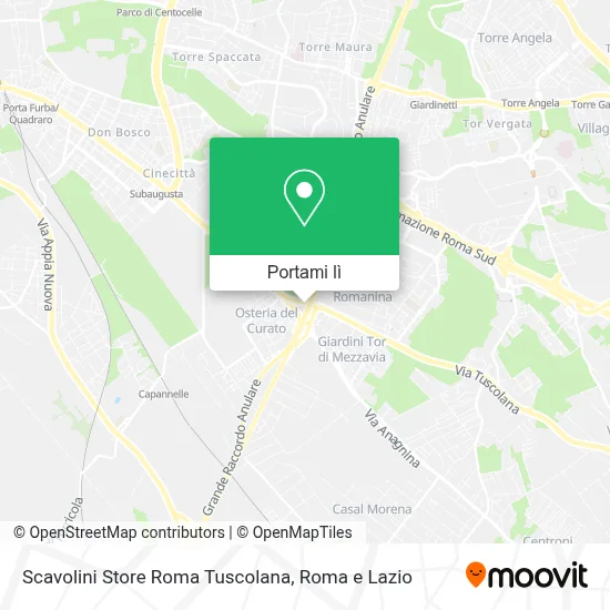 Mappa Scavolini Store Roma Tuscolana