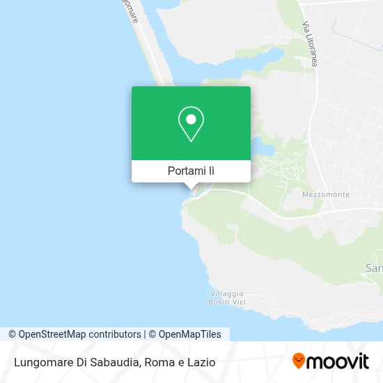 Mappa Lungomare Di Sabaudia