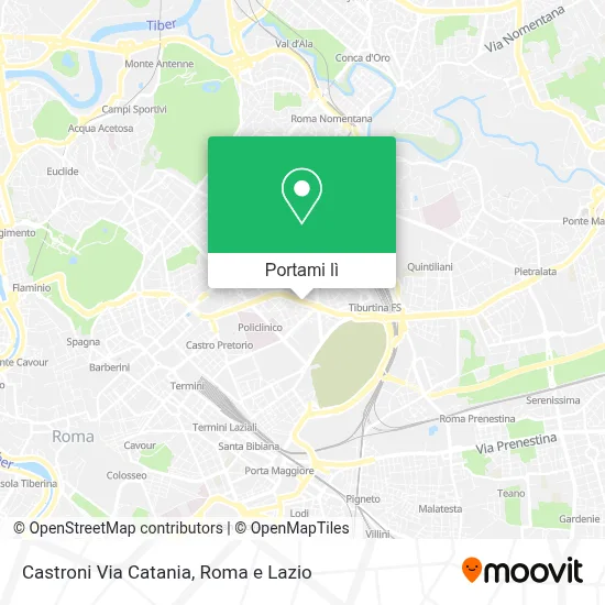 Mappa Castroni Via Catania