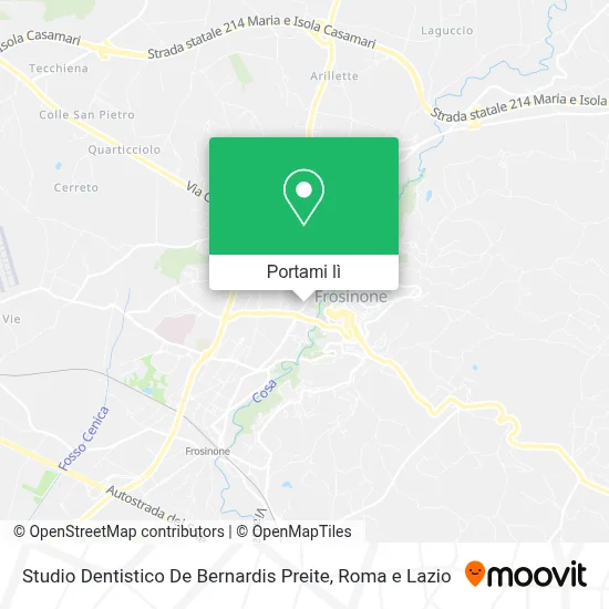Mappa Studio Dentistico De Bernardis Preite