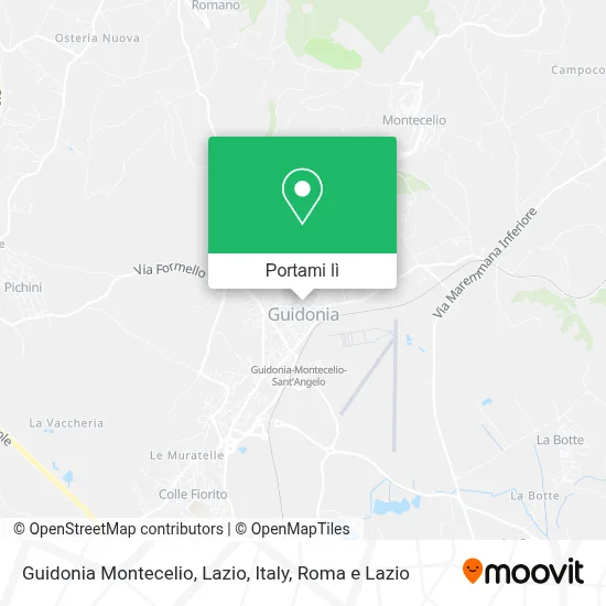 Mappa Guidonia Montecelio, Lazio, Italy