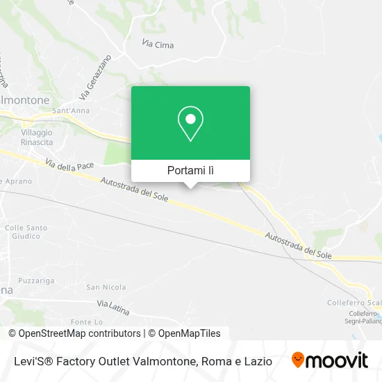 Mappa Levi'S® Factory Outlet Valmontone