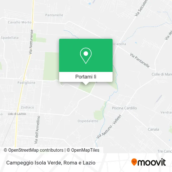 Mappa Campeggio Isola Verde