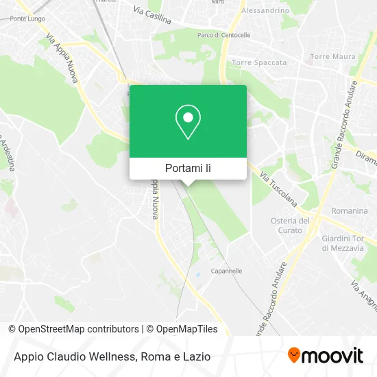 Mappa Appio Claudio Wellness