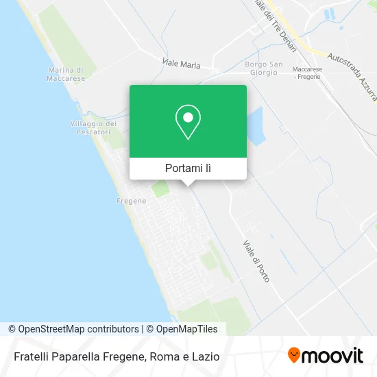 Mappa Fratelli Paparella Fregene