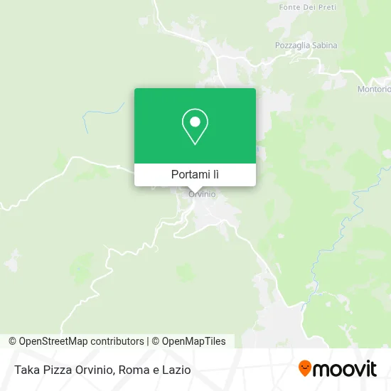 Mappa Taka Pizza Orvinio