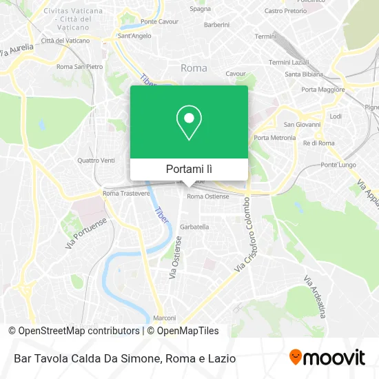 Mappa Bar Tavola Calda Da Simone