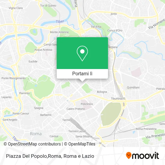 Mappa Piazza Del Popolo,Roma