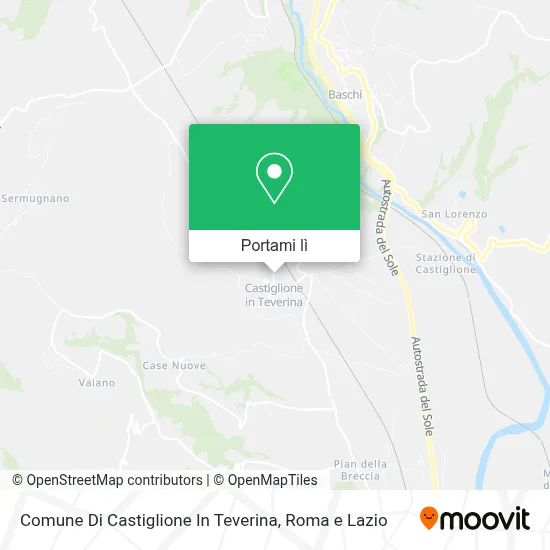 Mappa Comune Di Castiglione In Teverina
