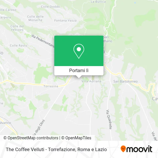 Mappa The Coffee Velluti - Torrefazione