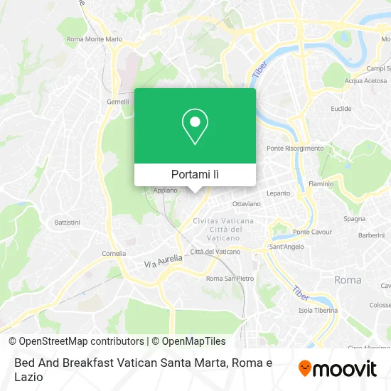 Mappa Bed And Breakfast Vatican Santa Marta