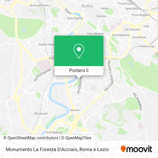 Mappa Monumento La Foresta D'Acciaio