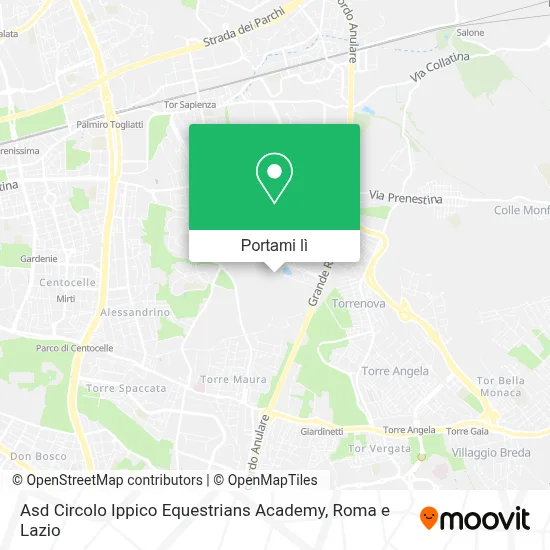 Mappa Asd Circolo Ippico Equestrians Academy
