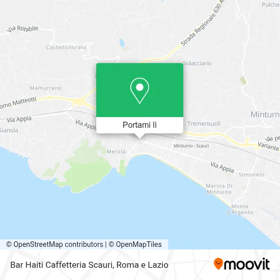 Mappa Bar Haiti Caffetteria Scauri