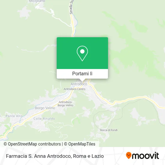 Mappa Farmacia S. Anna Antrodoco