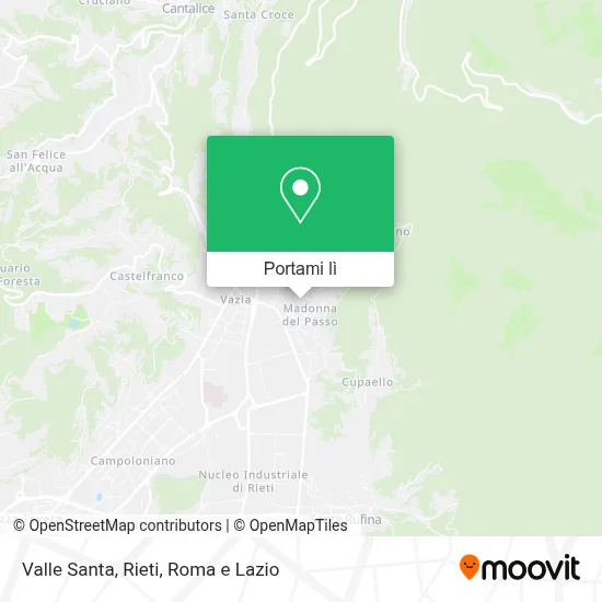 Mappa Valle Santa, Rieti