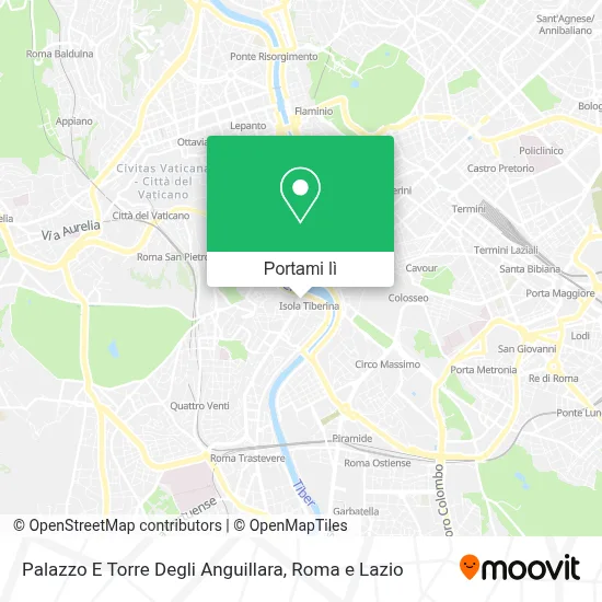 Mappa Palazzo E Torre Degli Anguillara