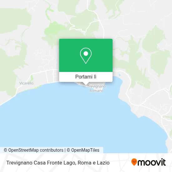 Mappa Trevignano Casa Fronte Lago