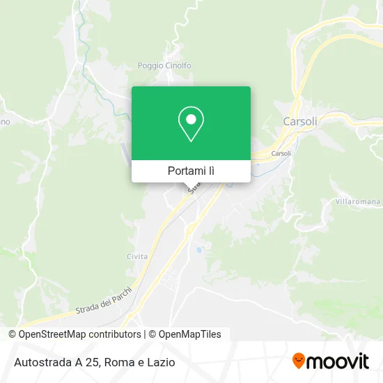 Mappa Autostrada A 25