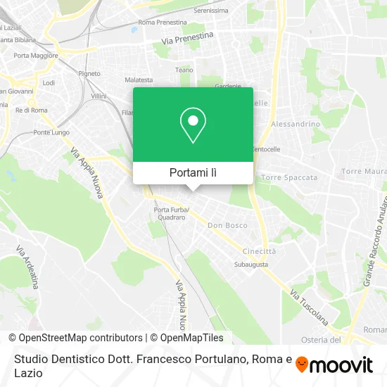 Mappa Studio Dentistico Dott. Francesco Portulano