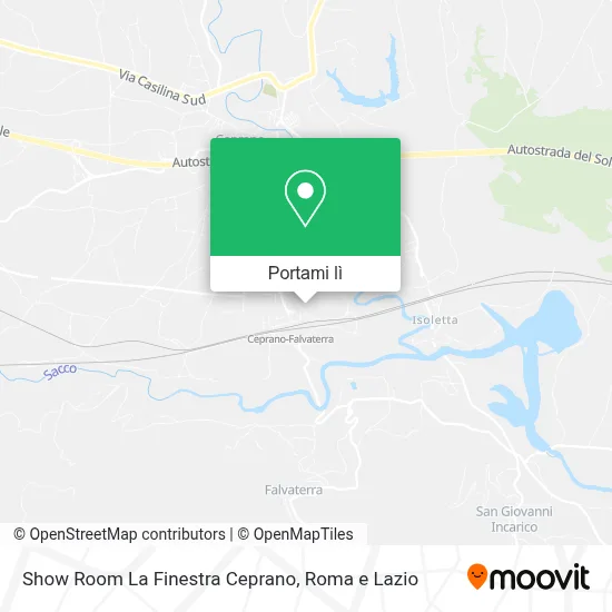 Mappa Show Room La Finestra Ceprano