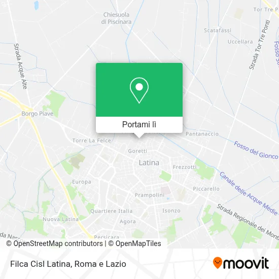 Mappa Filca Cisl Latina
