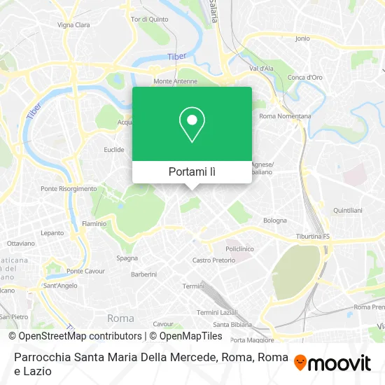 Mappa Parrocchia Santa Maria Della Mercede, Roma