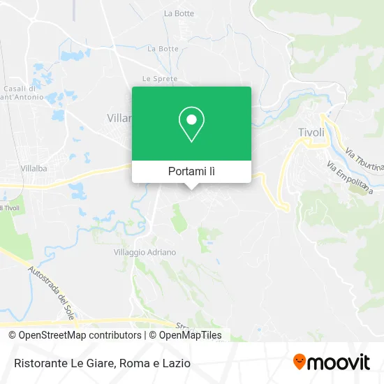 Mappa Ristorante Le Giare