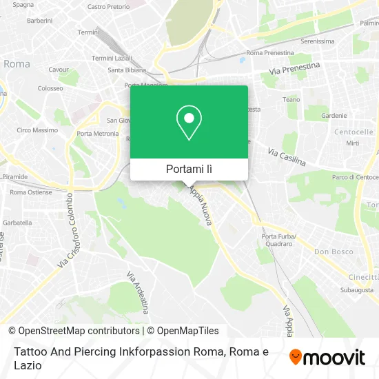 Mappa Tattoo And Piercing Inkforpassion Roma