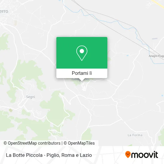 Mappa La Botte Piccola - Piglio