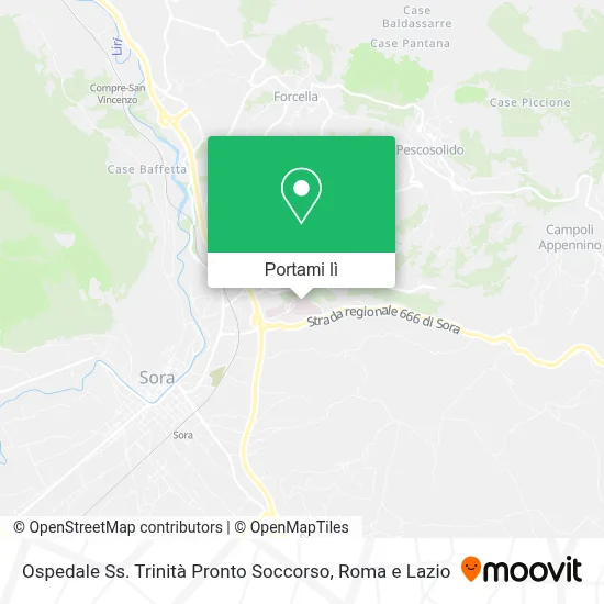 Mappa Ospedale Ss. Trinità Pronto Soccorso