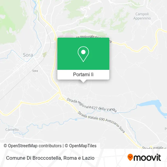 Mappa Comune Di Broccostella