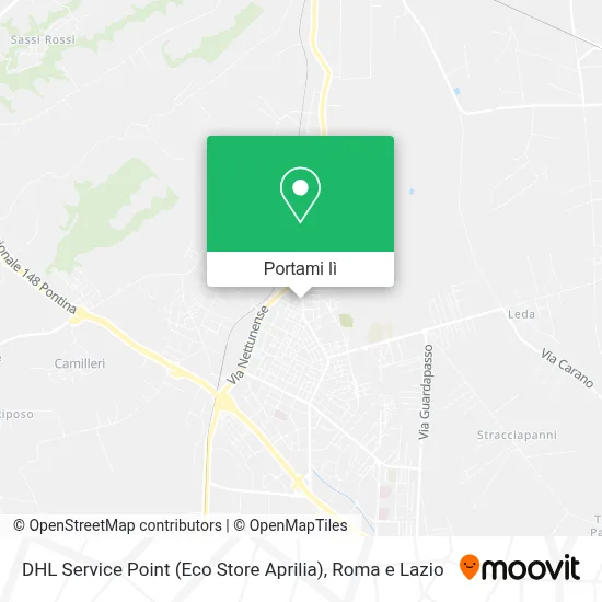 Mappa DHL Service Point (Eco Store Aprilia)