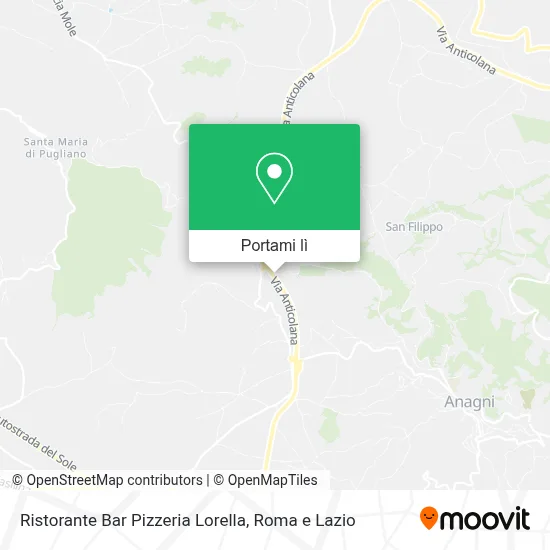 Mappa Ristorante Bar Pizzeria Lorella