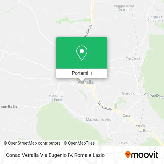 Mappa Conad Vetralla Via Eugenio IV