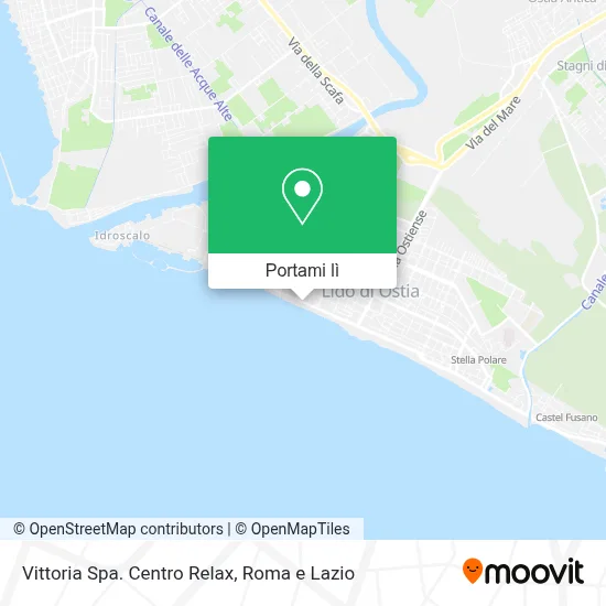 Mappa Vittoria Spa. Centro Relax