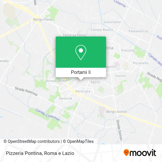 Mappa Pizzeria Pontina