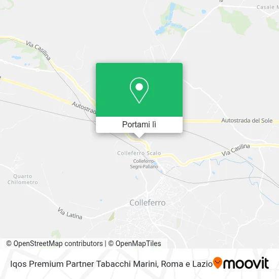 Mappa Iqos Premium Partner Tabacchi Marini