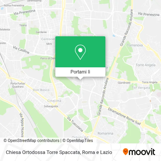 Mappa Chiesa Ortodossa Torre Spaccata