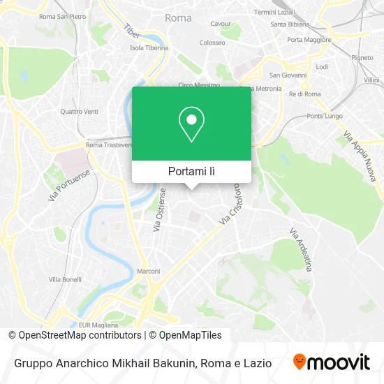 Mappa Gruppo Anarchico Mikhail Bakunin