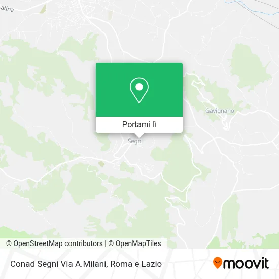 Mappa Conad Segni Via A.Milani