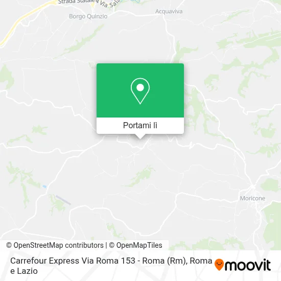 Mappa Carrefour Express Via Roma 153 - Roma (Rm)