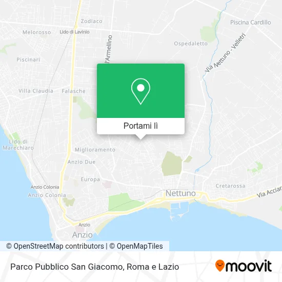 Mappa Parco Pubblico San Giacomo