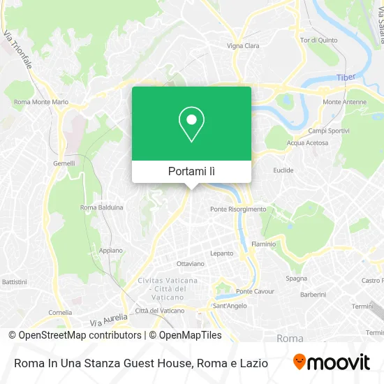 Mappa Roma In Una Stanza Guest House